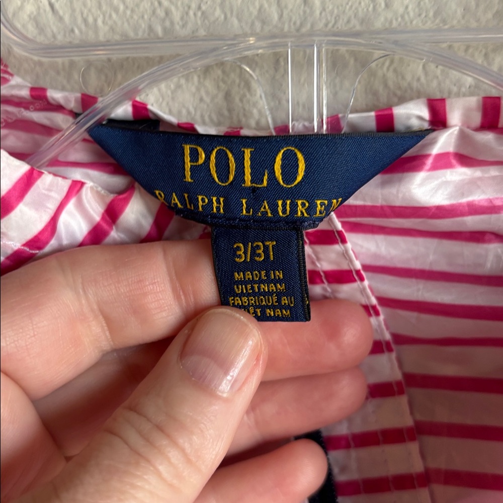 Polo Ralph Lauren Bear Striped Windbreaker size 3T - Picture 5 of 6